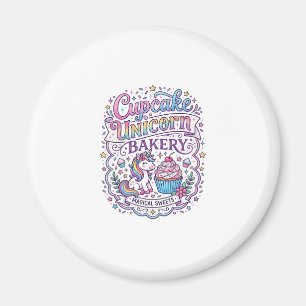 Eenhoring Cupcake Eenhoring Bakkerij Witte Achterg Magneet