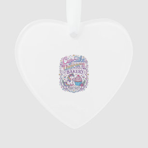 Eenhoring Cupcake Eenhoring Bakkerij Witte Achterg Ornament