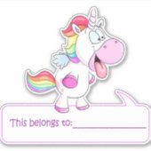 Eenhoring Dit Hoort Bij - Terug Naar School  Sticker (Voorkant)