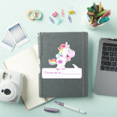 Eenhoring Dit Hoort Bij - Terug Naar School  Sticker (iPad Cover)