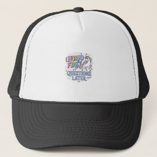 Eenhoring Eerst Vragen Later Schattige Sticker Trucker Pet