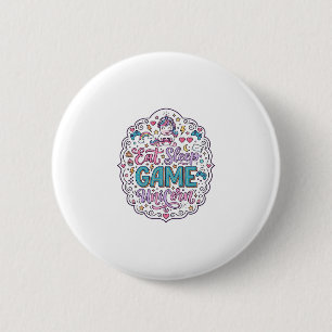 Eenhoring Eet Slaap Spel Eenhoring Speelse Print o Ronde Button 5,7 Cm