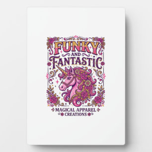 Eenhoring Funky en Fantastisch Stijlvol Zazzle Ont Fotoplaat