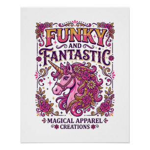 Eenhoring Funky en Fantastisch Stijlvol Zazzle Ont Perfect Poster