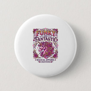 Eenhoring Funky en Fantastisch Stijlvol Zazzle Ont Ronde Button 5,7 Cm