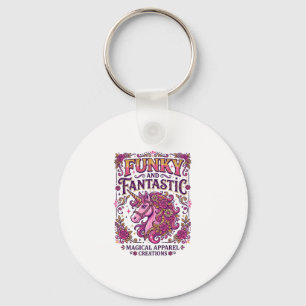 Eenhoring Funky en Fantastisch Stijlvol Zazzle Ont Sleutelhanger