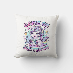 Eenhoring Game Aan Glitter Aan Grafisch Ontwerp Me Kussen