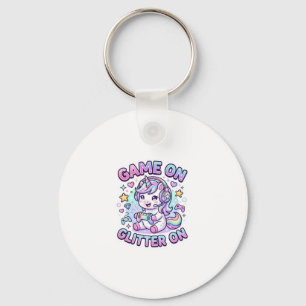 Eenhoring Game Aan Glitter Aan Grafisch Ontwerp Me Sleutelhanger
