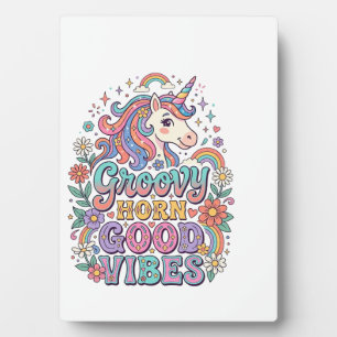 Eenhoring Groovy Hoorn Goede Trillingen Charmante Fotoplaat