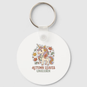 Eenhoring Herfstbladeren Eenhoring Grafisch ontwer Sleutelhanger