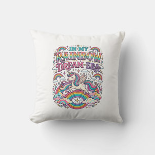 Eenhoring In Mijn Regenboog Droomtijdperk Kleurig  Kussen