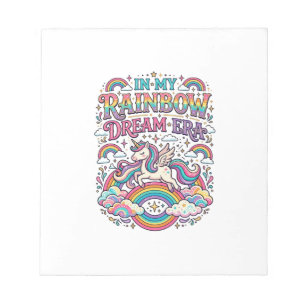 Eenhoring In Mijn Regenboog Droomtijdperk Kleurig Notitieblok