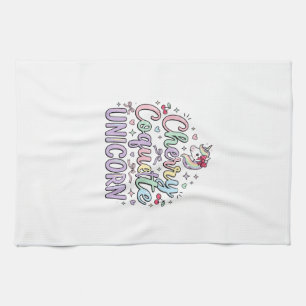 Eenhoring Kers Coquette Eenhoring Origineel Zazzle Theedoek