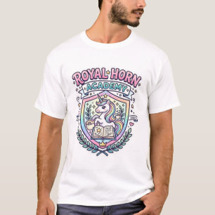 Eenhoring Koninklijke Hoorn Academie Vet Lettertyp T-shirt