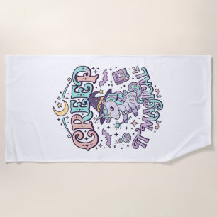 Eenhoring Kruip Het Magische Retro Stijl T-Shirt O Strandlaken