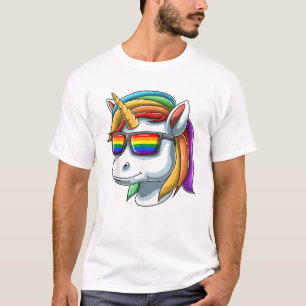 Eenhoring LGBT Eenhoring Met LGBT Zonnebril Pride T-shirt