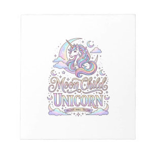 Eenhoring Maan Kind Eenhoring Origineel Zazzle Ont Notitieblok