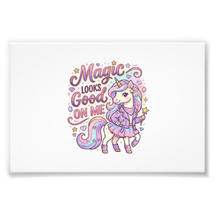 Eenhoring Magie Staat Me Goed Grafisch Ontwerp Wit Foto Afdruk