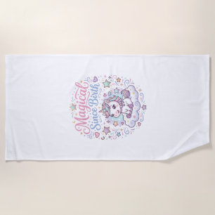 Eenhoring Magisch Sinds Geboorte Printklaar POD Ku Strandlaken