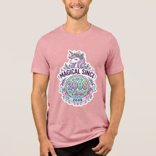 Eenhoring Magisch Sinds Jaar Grafisch Ontwerp Zazz Tri-Blend Shirt