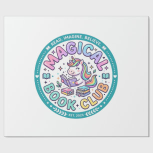 Eenhoring Magische Boek Club Grappige Shirt Grafis Cadeaupapier