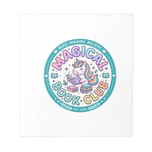 Eenhoring Magische Boek Club Grappige Shirt Grafis Notitieblok