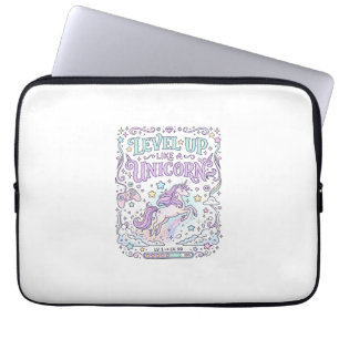 Eenhoring Niveau Verhoogd Als een Eenhoring Schatt Laptop Sleeve