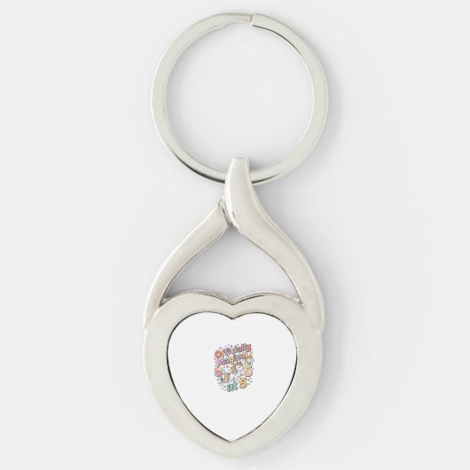 Eenhoring Officieel Magisch op 5 Whimsische Witte Sleutelhanger (Voorkant)