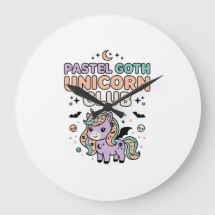 Eenhoring Pastel Goth Eenhoring Club Trendy Grafis Grote Klok