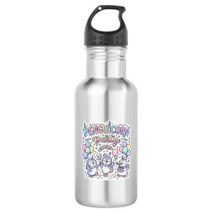 Eenhoring Pinguïnhoorn Feest Premium Vector Vector Waterfles