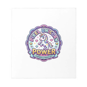 Eenhoring Pixel Eenhoring Power POD Klaar Kleding  Notitieblok