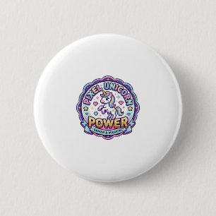 Eenhoring Pixel Eenhoring Power POD Klaar Kleding  Ronde Button 5,7 Cm