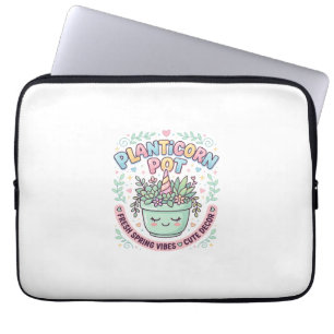 Eenhoring Planticorn Pot Grafisch Ontwerp Grafisch Laptop Sleeve
