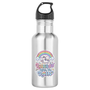 Eenhoring Regenboog Na de Regen Premium Vector Typ Waterfles