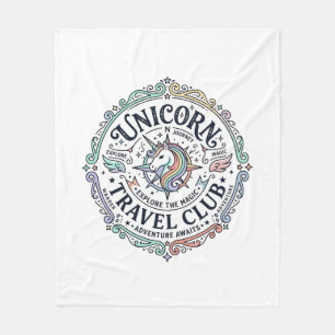 Eenhoring Reisclub Origineel Zazzle Ontwerp_1 Fleece Deken