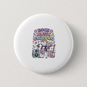 Eenhoring Rots Muziek Eenhoring Betoverende Marktp Ronde Button 5,7 Cm