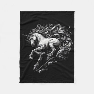 Eenhoring Skateboard Mythisch Wezen Savage Meme F Fleece Deken