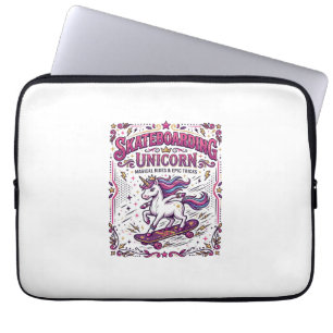 Eenhoring Skateboarden Eenhoring Stijlvol Witte Ac Laptop Sleeve