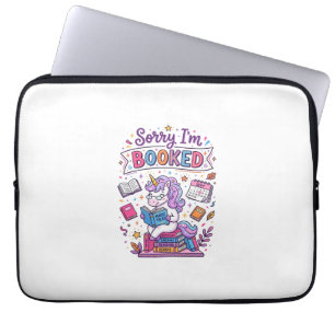 Eenhoring Sorry Ik Ben Geboekt Retro Stijl Print o Laptop Sleeve