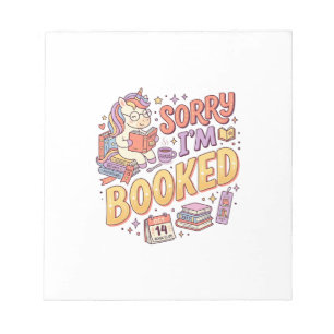 Eenhoring Sorry Ik Ben Geboekt Whimsical Zazzle On Notitieblok