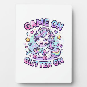 Eenhoring Spel Aan Glitter Aan Grafisch Ontwerp Me Fotoplaat