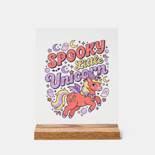 Eenhoring Spookachtige Kleine Eenhoring Whimsical Acryl Bord