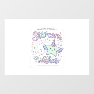 Eenhoring Starcorn Wensen Schattige Kleding Grafie Raamsticker