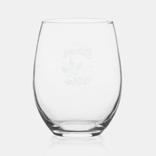 Eenhoring Starcorn Wensen Schattige Kleding Grafie Wijnglas Zonder Voet