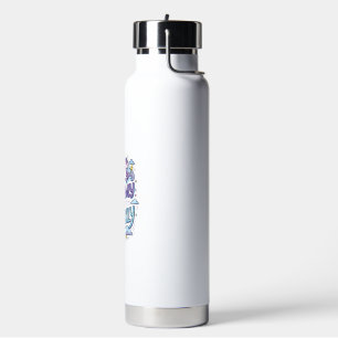 Eenhoring Stormachtig maar Glitterend Retro Stijl Waterfles