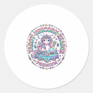 Eenhoring Tarot Eenhoring Lezer Premium Grappige P Ronde Sticker