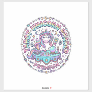 Eenhoring Tarot Eenhoring Lezer Premium Grappige P Sticker
