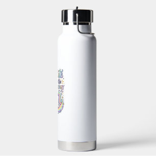 Eenhoring Te Schattig Om Gewone Premium Vector Sti Waterfles