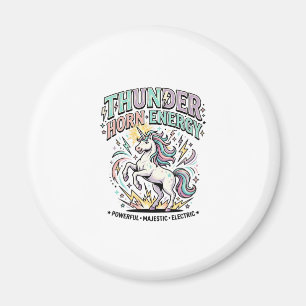 Eenhoring Thunder Horn Energie Retro Stijl Product Magneet