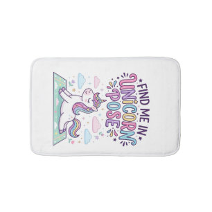 Eenhoring Vind Me in Eenhoring Pose Afdrukklaar PO Badmat